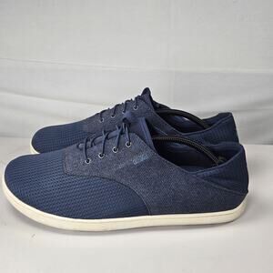 OluKai Nohea Moku Navy Blue Boat Shoes Men's Size 12